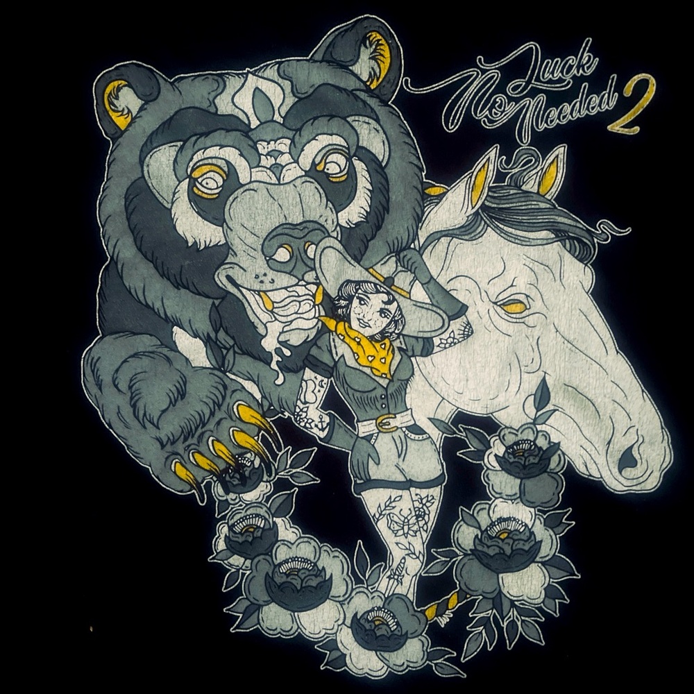 No Luck Needed 2 Black XL T-shirt